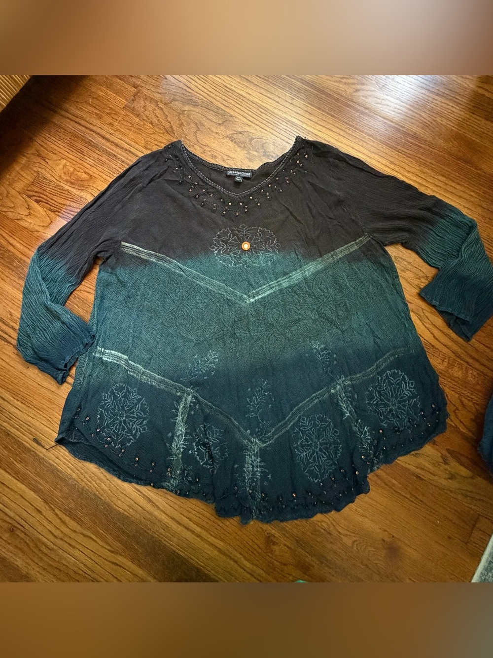 *greater good Black to Teal Ombre